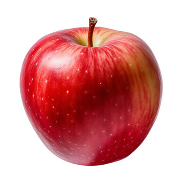 a red apple with a stem