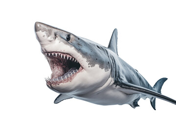 Naklejka premium a shark with its mouth open