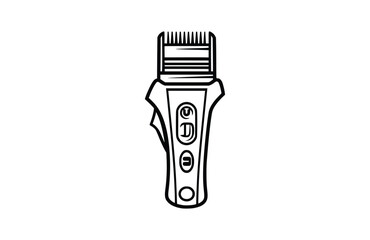 Obraz premium Hair clippers black icon, isolated on white background. Vector illustration.
