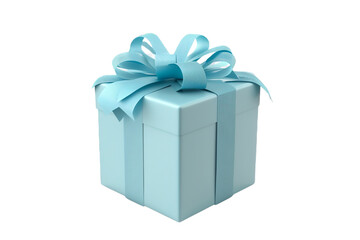 soft blue balloon isolated on transparent background