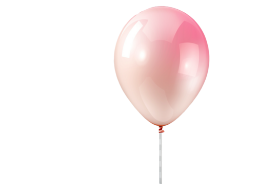 soft pink beige balloon isolated on transparent background