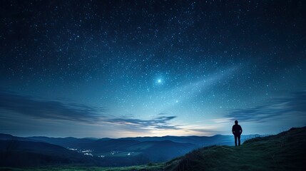 hilltop star at night