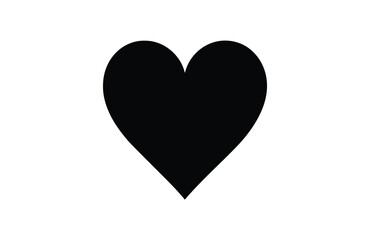 Black heart icon isolated on white background. Beautiful Heart icon.