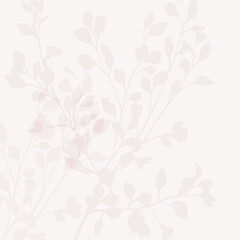 Delicate floral pattern, botanical Japandi style concept