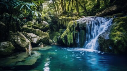 waterfall blue spring