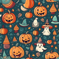 halloween seamless background