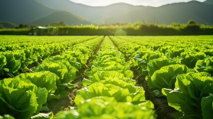 Fototapeta premium field nature lettuce salad