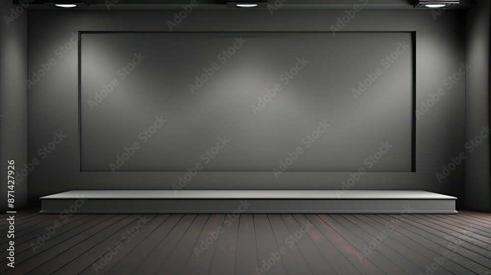 Wall mural surface dark gray studio background