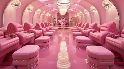 pedicure pink salon