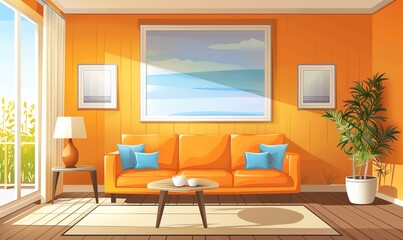 Interior Design Modern Living Room Cozy Simple Modern Aesthetics.