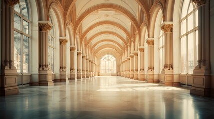 Obraz premium timelessness blurred government building interior