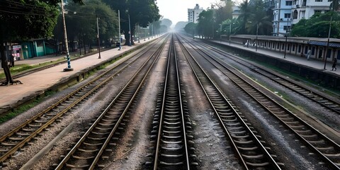 Kamalapur Railway Station in Dhaka Bangladesh is the oldest and largest. Concept Historic Landmark, Public Transportation, Architectural Marvel, Tourism Destination, Railway Heritage