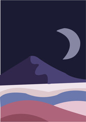 Mountanious Wavy vector.