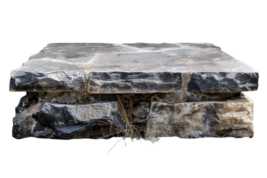 stone podium isolated on transparent background