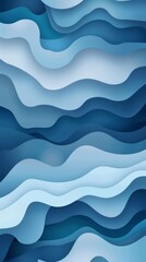 Fototapeta premium Abstract Blue Wave Papercut Background Wallpaper
