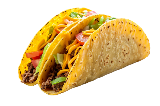 taco isolated on transparent background 