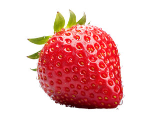 a close up of a strawberry