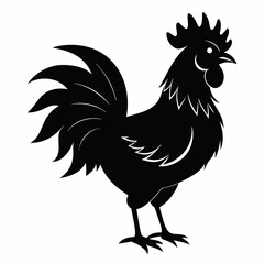 black rooster vector file