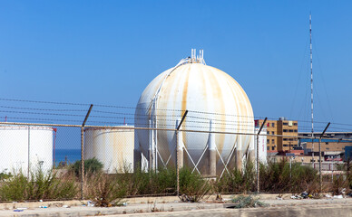 Tank for storing oil or fuel oil in a power plant. Republic of Lebanon