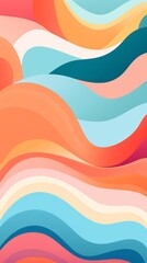 Fototapeta premium Abstract Wavy Wallpaper With Bright Colors