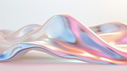 A shiny, reflective surface with a wave pattern