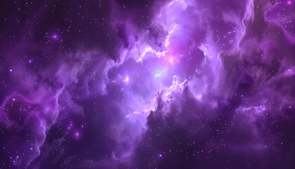 Fototapeta premium An illustration of a purple nebula