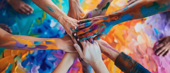 Effective team collaboration boosts business success by leveraging diverse skill sets and fostering an inclusive work environment, captured in vibrant and colorful hues