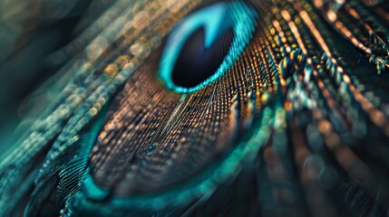 Naklejka premium close-up peacock feathers