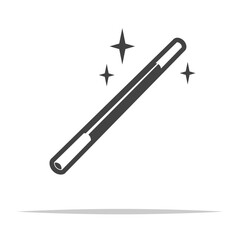 Magician wand stick icon transparent vector isolated