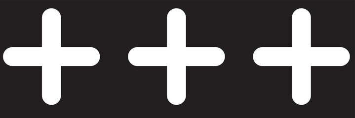 Obraz premium Plus Icon set vector. Add plus sign and symbol