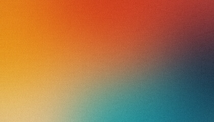 Smooth gradient abstract background with orange, yellow, and blue hues and a hint of grain texture
