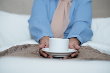 enjoy a cup of tea in bed