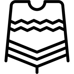 Vector Icon Poncho, Cultures, Traditional, Mexican, Fashion