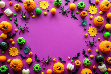 easter background with eggs and flowers
