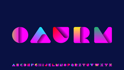 3d bold capital alphabet letter logo design