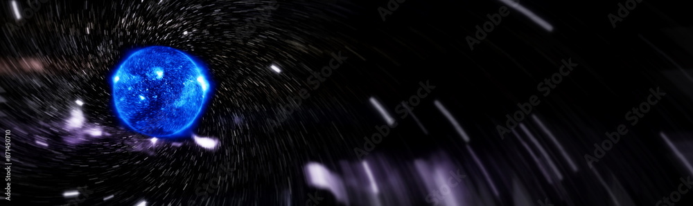 Wall mural stars of a planet and galaxy in a free space. .magic color galaxy. infinite universe and starry nigh