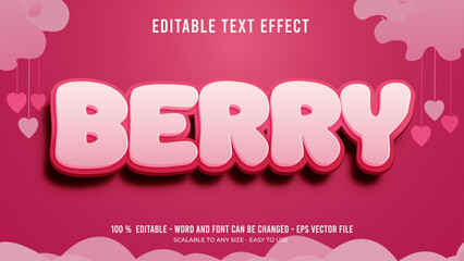 berry editable text effect