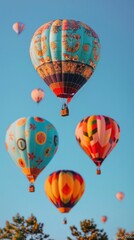 Obraz premium Colorful Hot Air Balloons in the Sky.