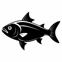 Bluefish vector silhouette black 