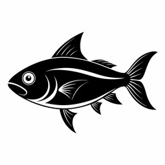 Bluefish vector silhouette black 