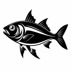 Bluefish vector silhouette black 
