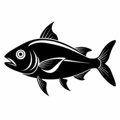 Bluefish vector silhouette black 