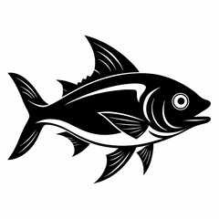 Bluefish vector silhouette black 