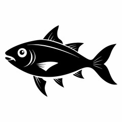 Bluefish vector silhouette black 