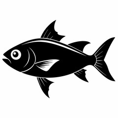 Bluefish vector silhouette black 