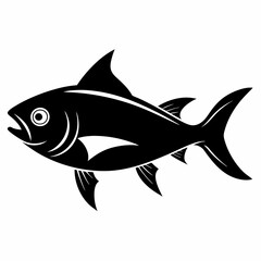 Bluefish vector silhouette black 