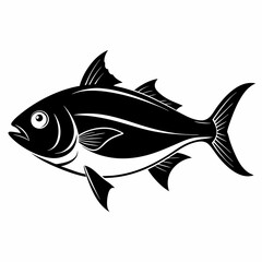 Bluefish vector silhouette black 