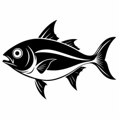 Bluefish vector silhouette black 