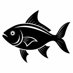 Bluefish vector silhouette black 