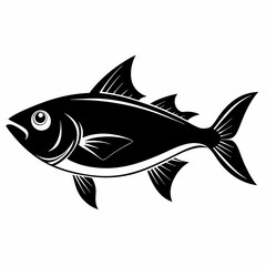 Bluefish vector silhouette black 